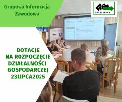 Zdjęcie artykułu Grupowa Informacja Zawodowa "Rozpoczęcie działalności gospodarczej"