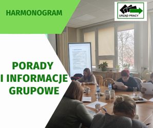 Zdjęcie artykułu Harmonogram grupowych porad i informacji zawodowych na III kw.2025r.